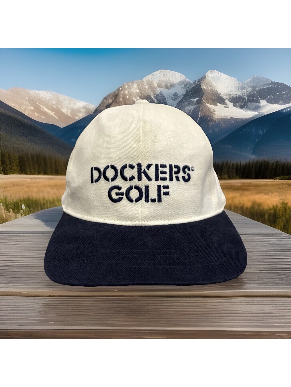 Dockers Golf Levi Strauss Golfing Country Club Leather Strapback Baseball Cap